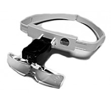 Лупа Kromatech налобная 1/1,5/2/2,5/3,5x, с подсветкой (2 LED) TH-9201